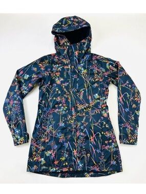 Columbia Women's Side Hill Printed floral hooded Jacket Small water resistant